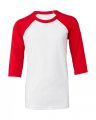 Kinder T-shirt Bella Baseball Tee 3200Y White/Red